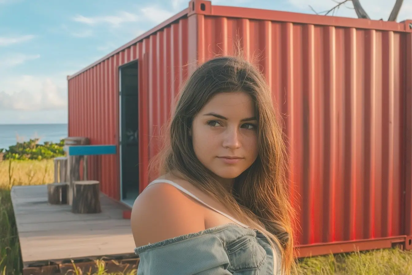 From the outside it looks like any old shipping container, but wait until you see the inside! Wow!