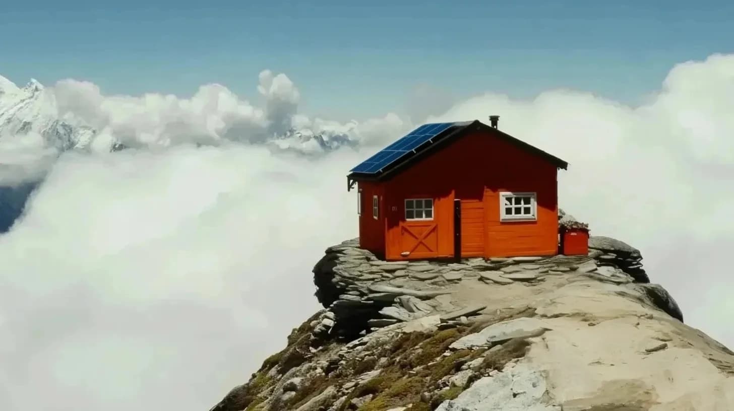 Man lives in a shed high up in the mountains