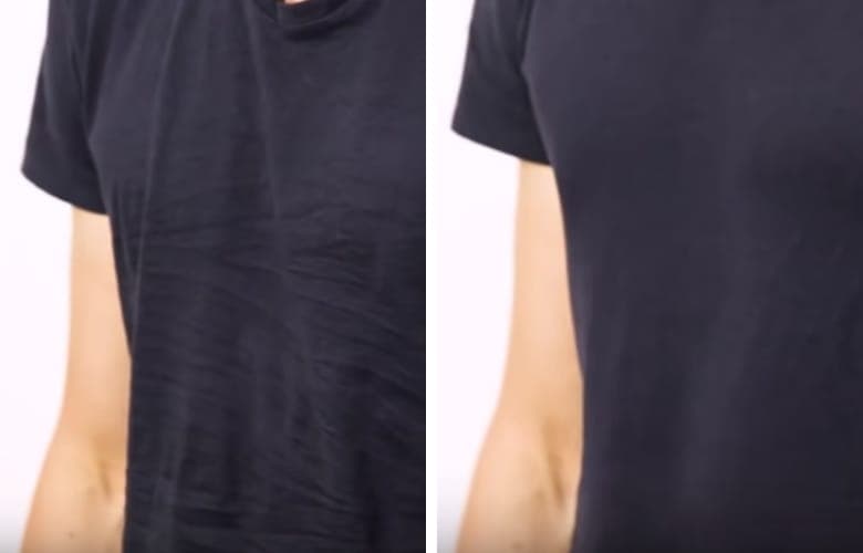 Remove wrinkles from your shirt in 1 minute without using an iron