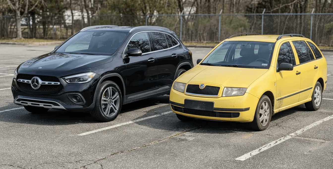 German Woman Wins Free Mercedes but Refuses the Keys Because She Doesn’t Want to Give Up Her Old Skoda