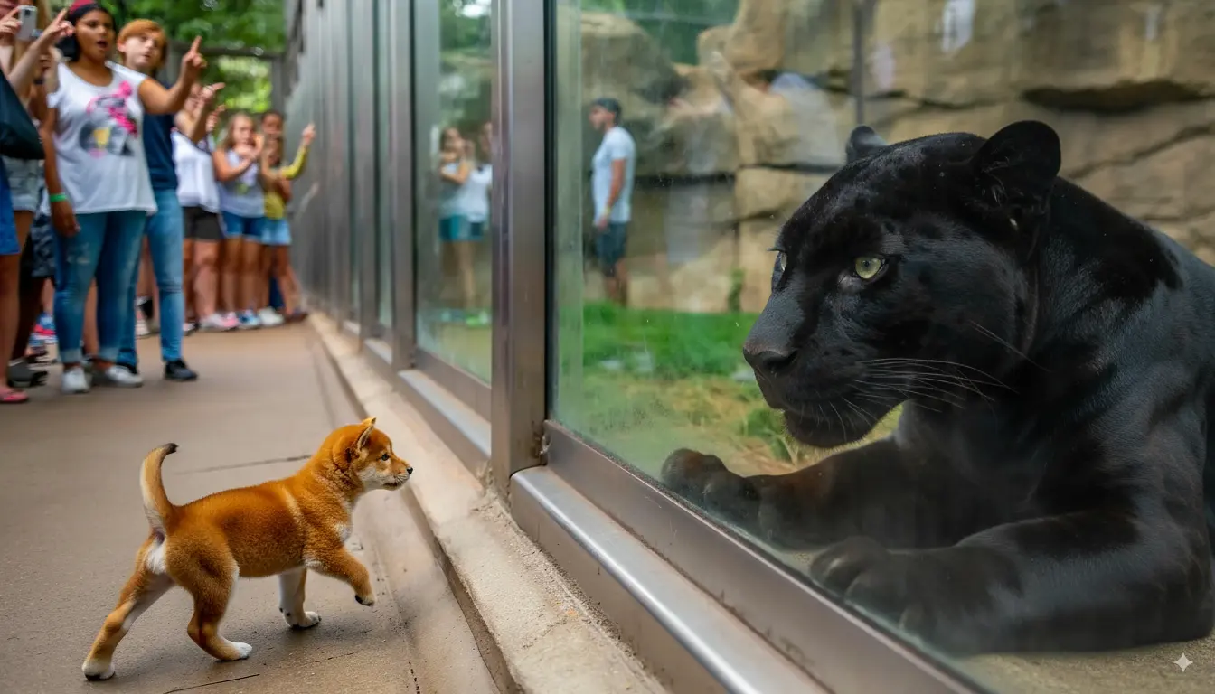 Puppy Slips Into Panther Enclosure – What Zookeepers Catch on Camera Is Unbelievable!